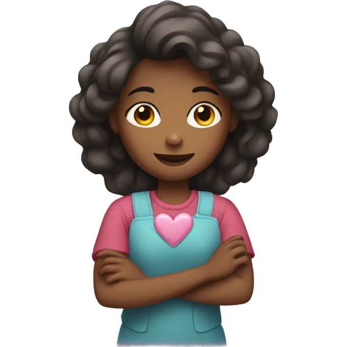 A Girl Making a Heart  emoji