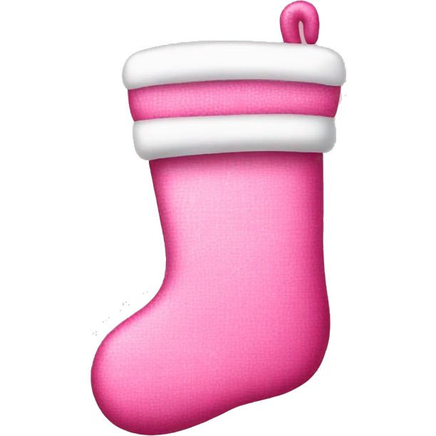 Pink Christmas stocking  emoji
