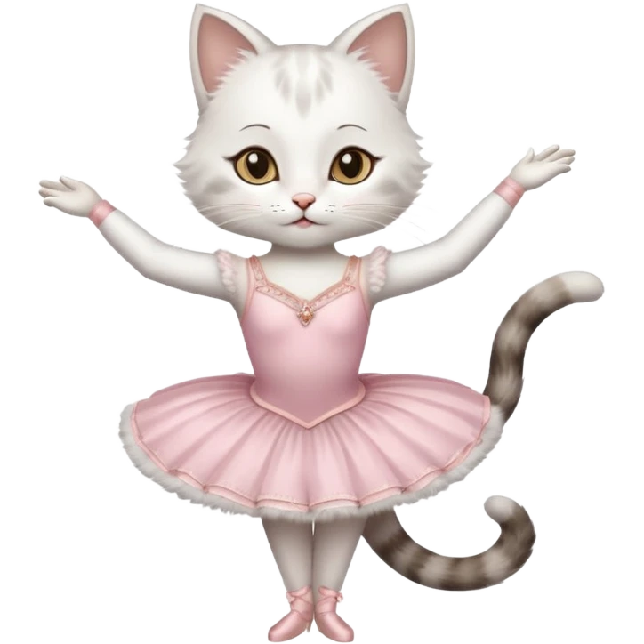 گربه با لباس باله emoji