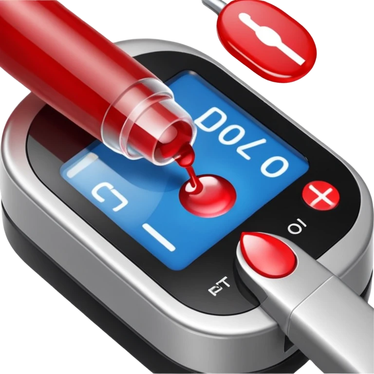 diabetes meter test finger blood emoji