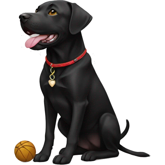 Black lab with Pitbull emoji