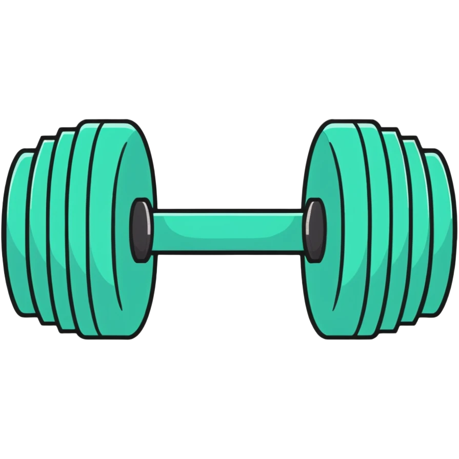 colorful workout dumbbell emoji