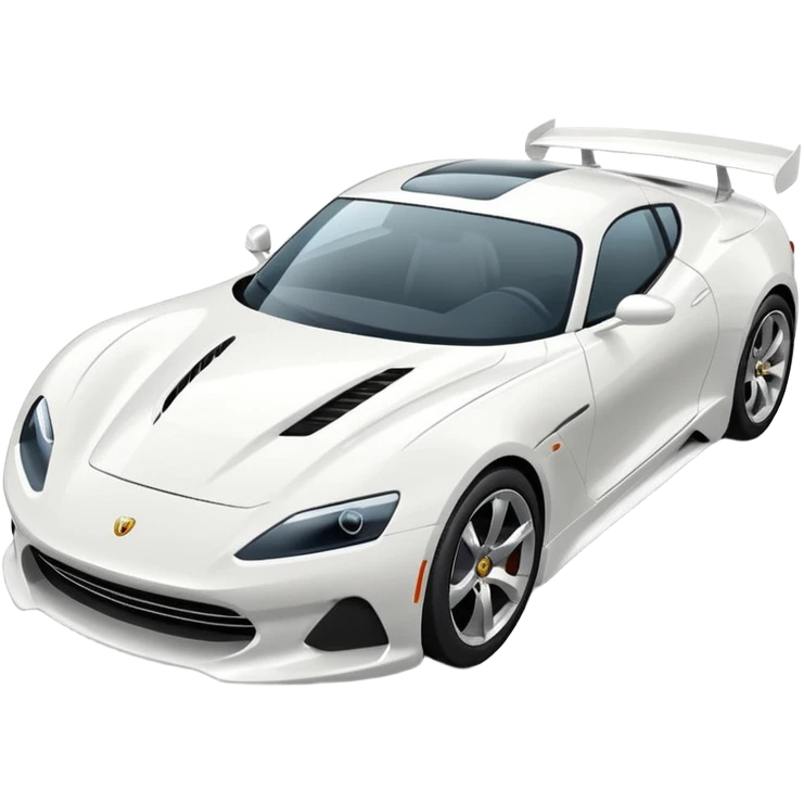 white sport car emoji