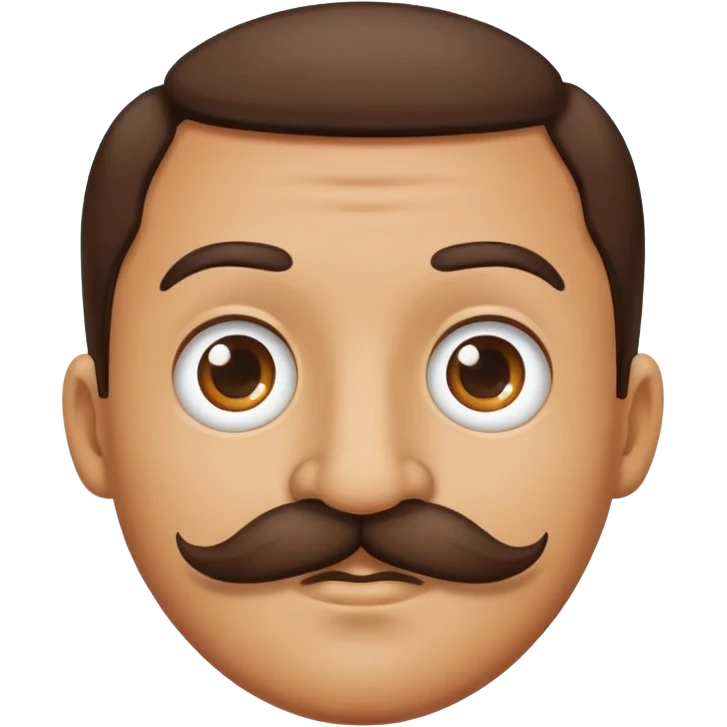cute round nose with a mustache emoji
