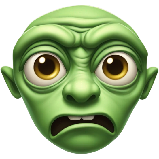 Disgusted alien emoji