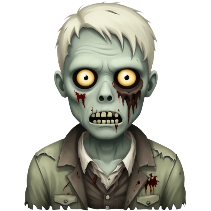 zombie black and white emoji