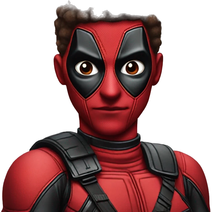 Deadpool look at girl emoji