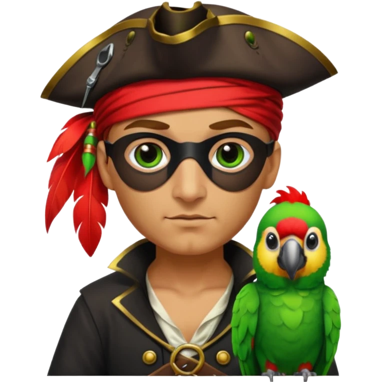 pirate and parrot emoji