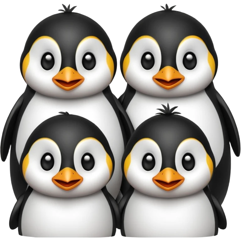 
Penguins smiling with eyes emoji
