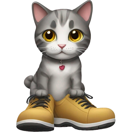 Cat wearing shoes  emoji