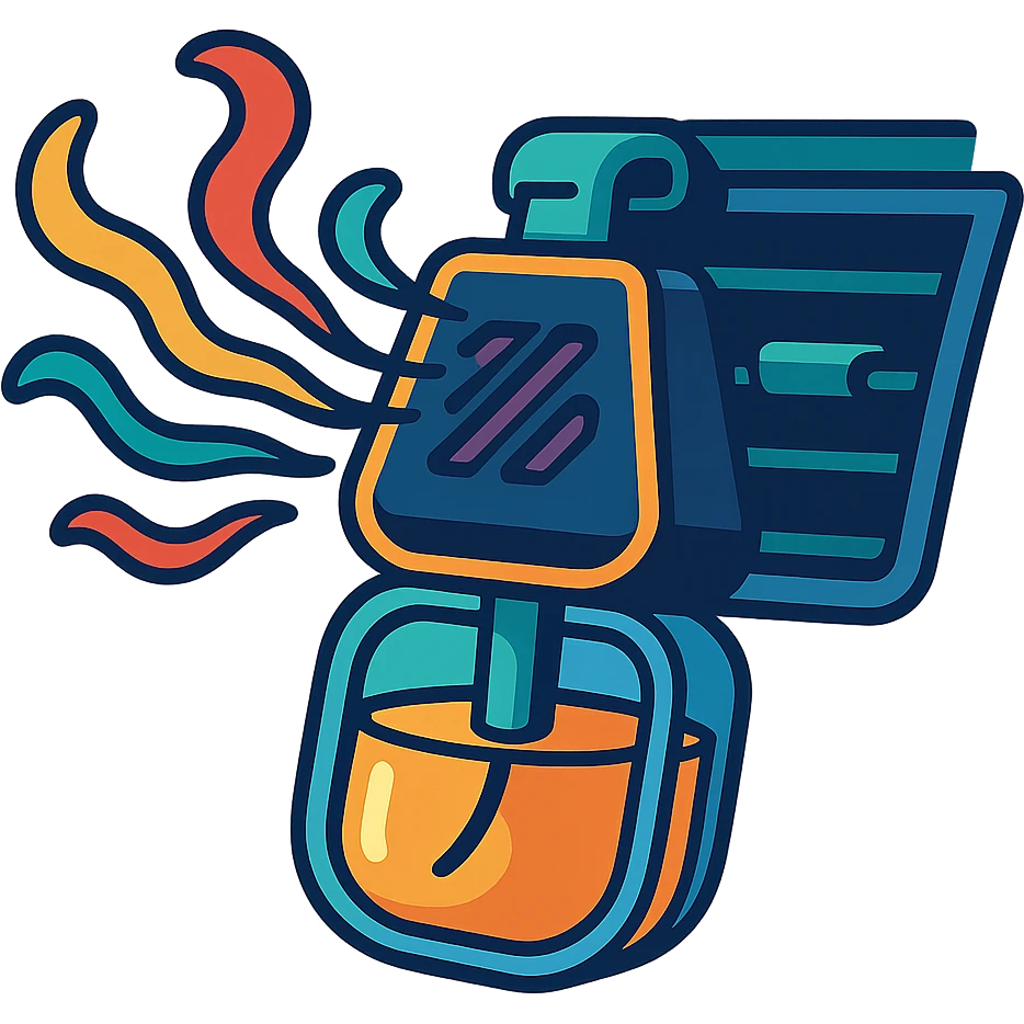 colorful and dynamic illustration of a modern car diffuser in action emoji