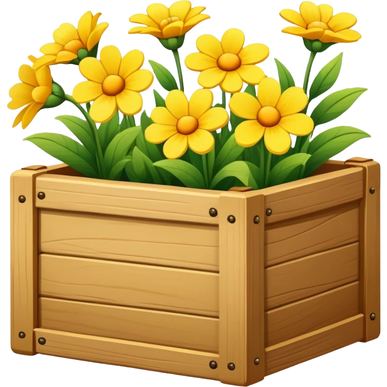 yellow flowers in box emoji