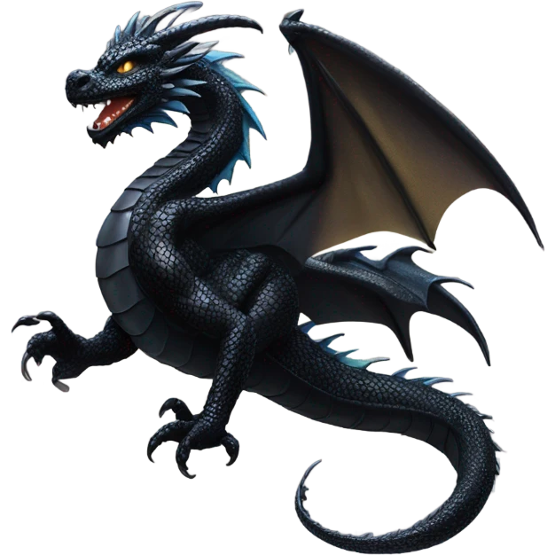 Black dragon sparkling  emoji