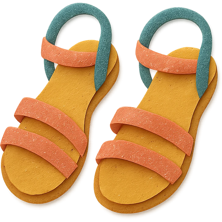 a matching pair of strappy sandals emoji