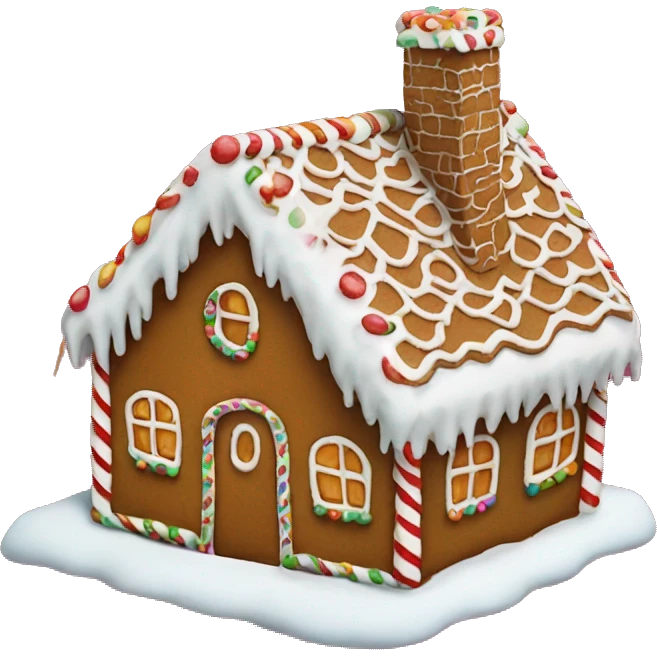 Gingerbread house emoji