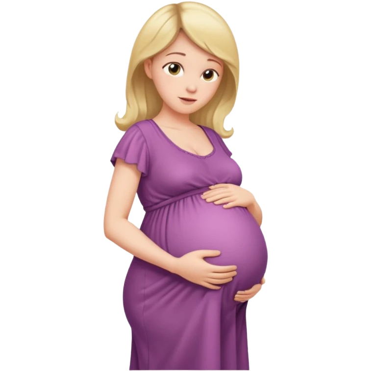 pregnant mother with her hands on womb sideways photo emoji
