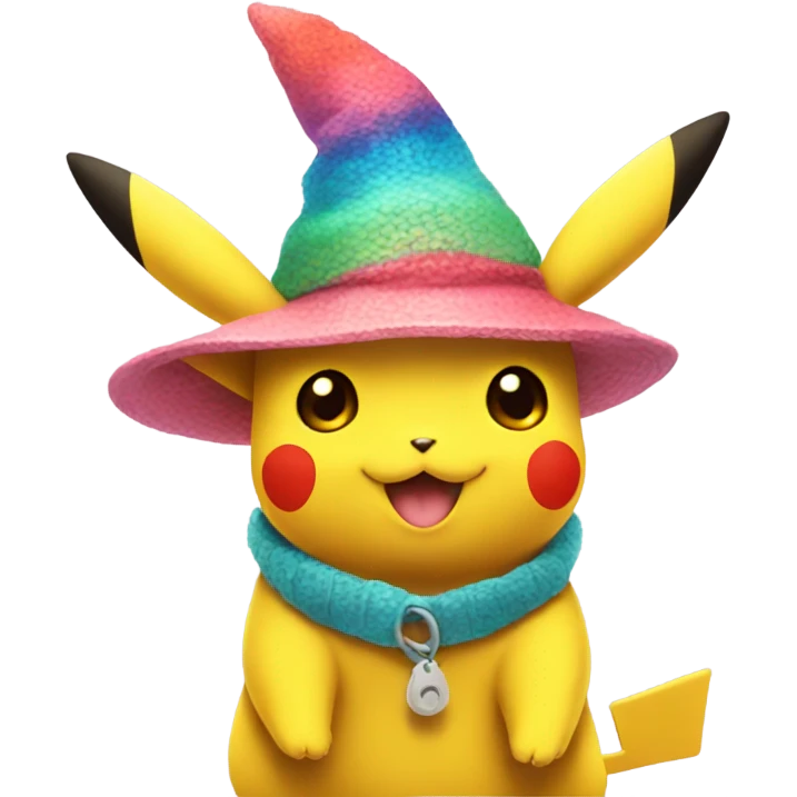 Pikachu with a hat emoji