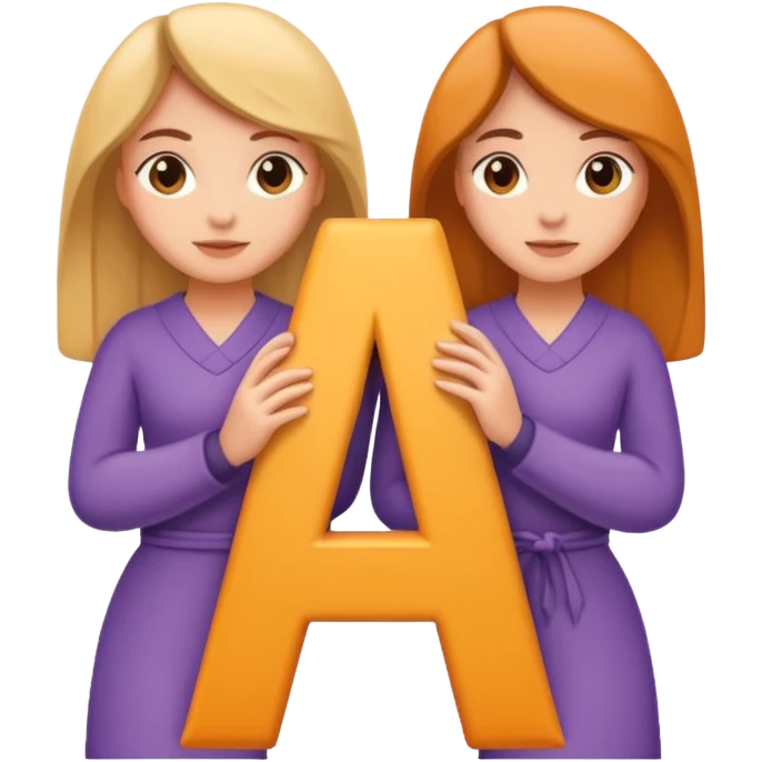 Create two letters, N and Y, in the shape of sisters.  emoji