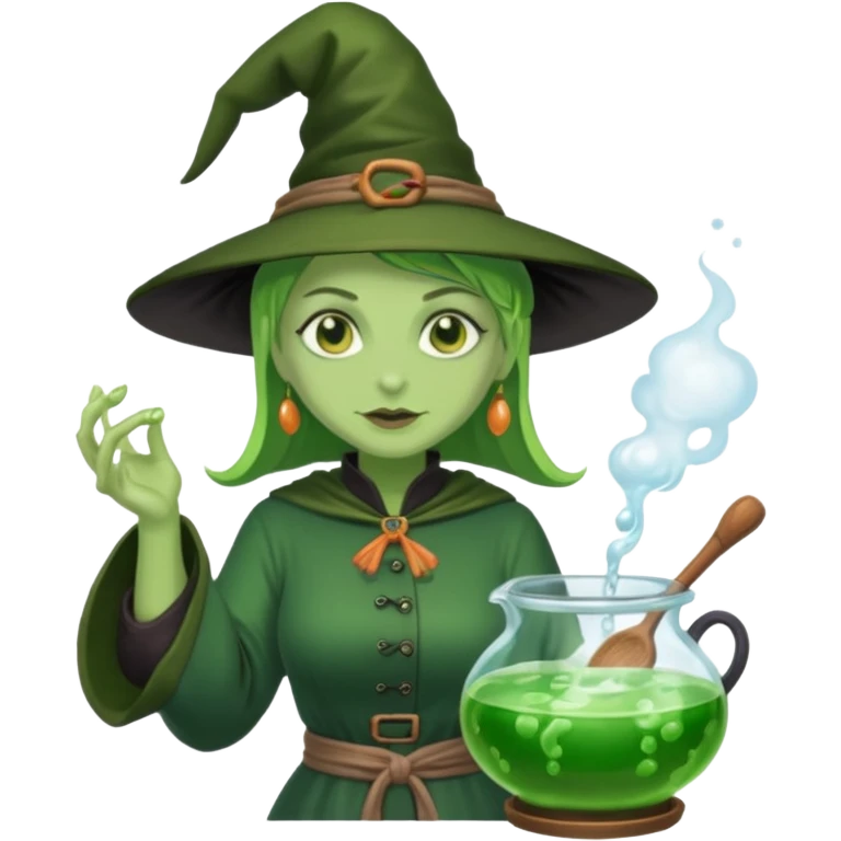 green witch cooking potion emoji