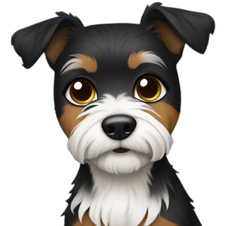 A black scotish terrier girl emoji