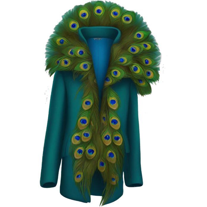 Peacock coat emoji