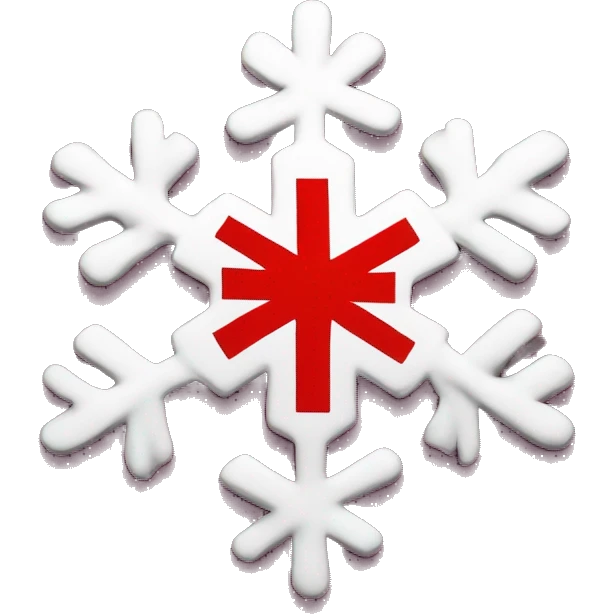 Make a snowflake with a Red Cross across it, put a big Red Cross across it like if you wanted to cancel the snowflake emoji