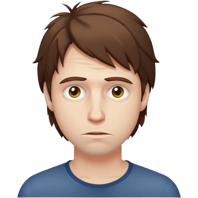 Weak man with disheveled hair emoji