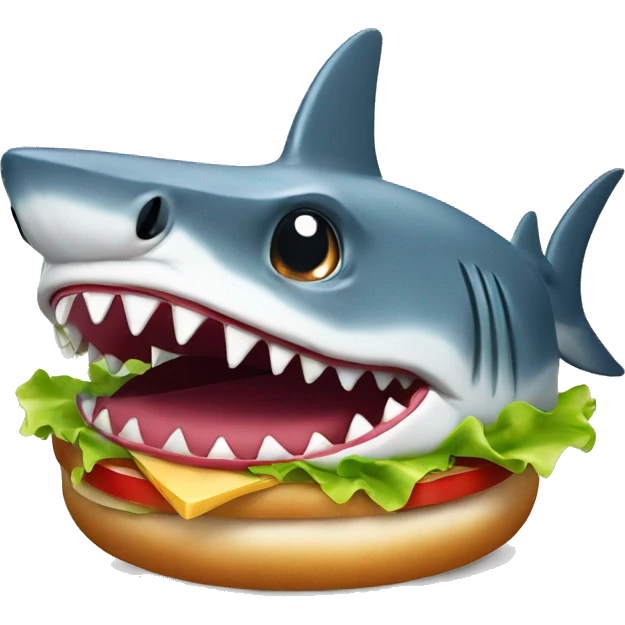 shark hamburger emoji