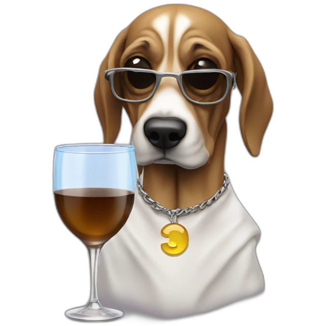 Snoop dog avec un verre emoji