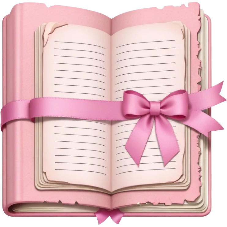 a cute baby pink scrap journal  emoji