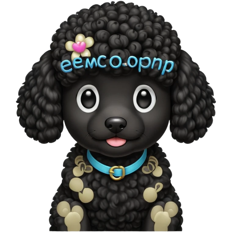 black poodle puppy emoji