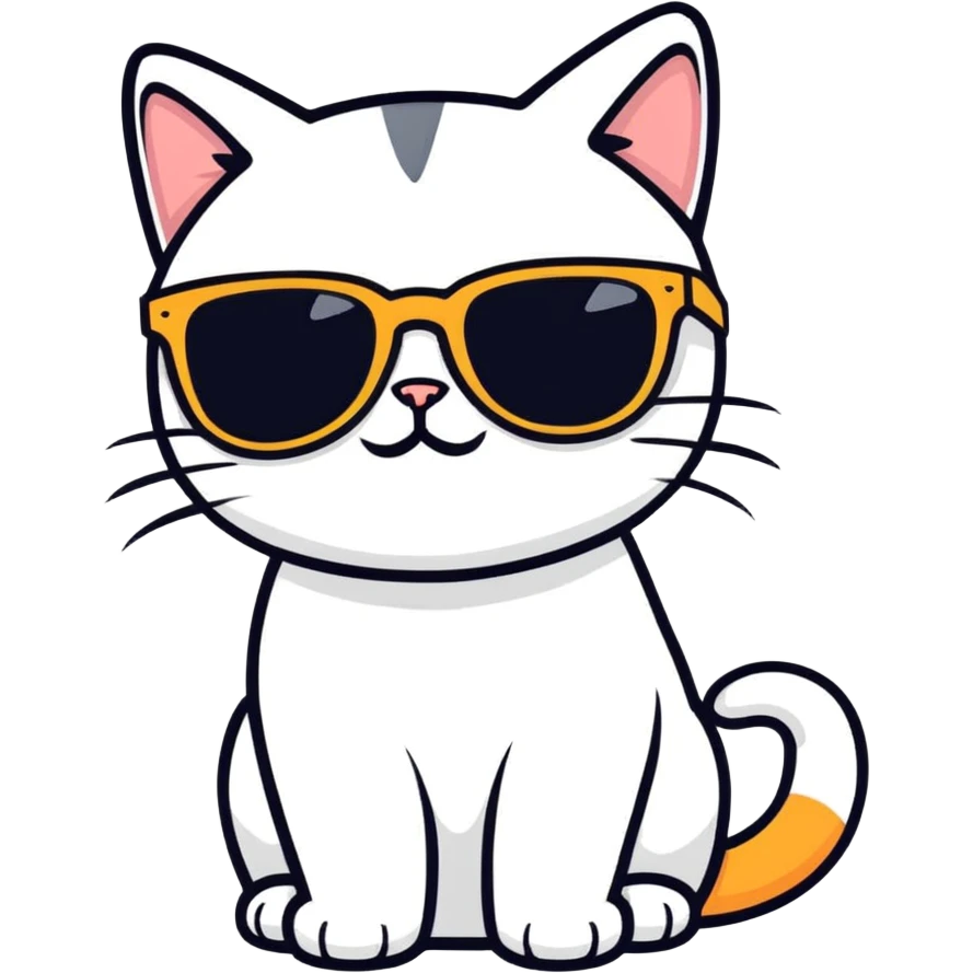 Cat with sunglasses emoji