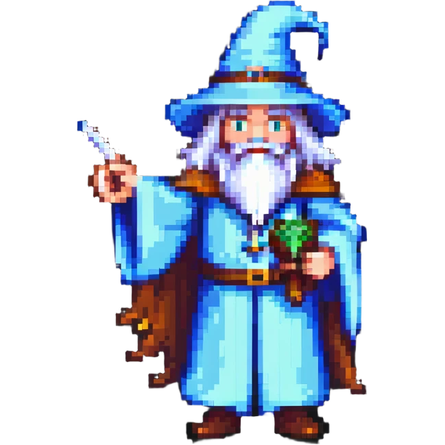 wizard pointing emoji