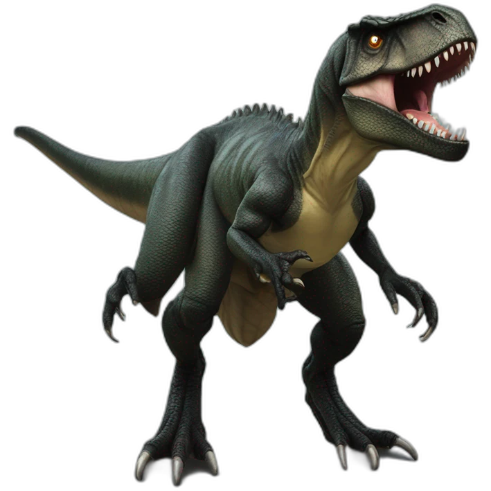 Un T-rex fusionné avec venom emoji