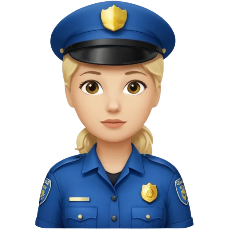 female police officer without a hat emoji