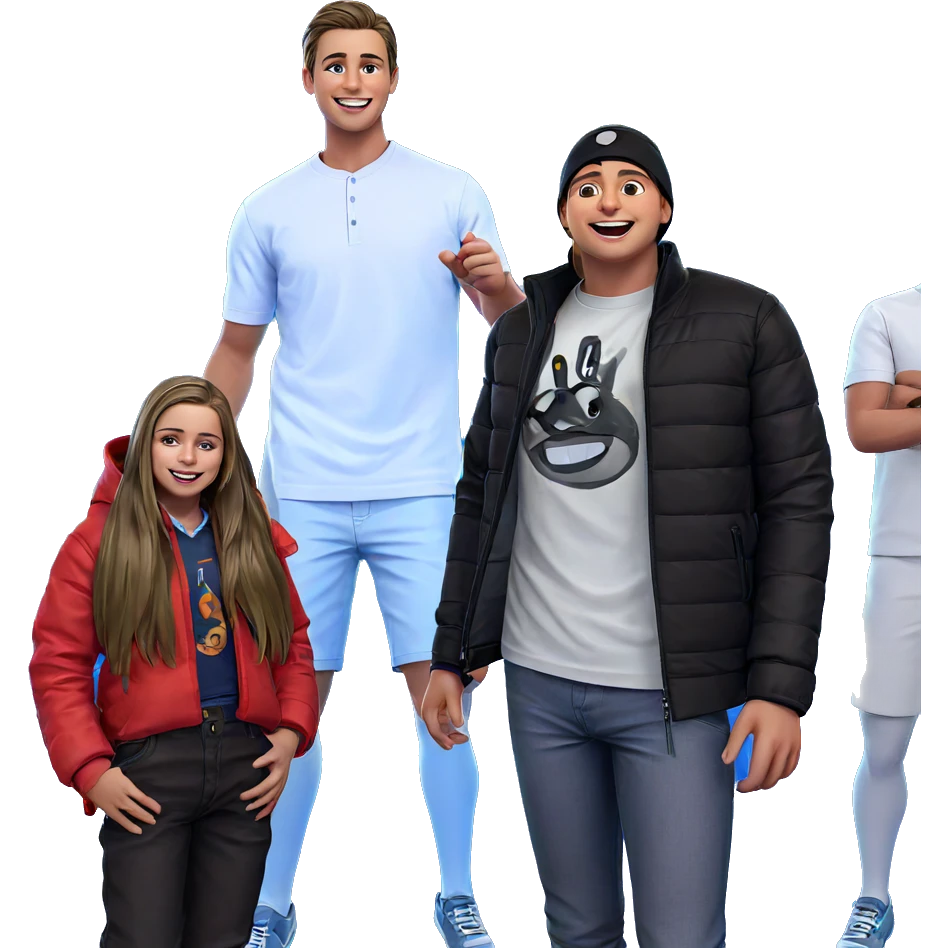 happy girl with boys emoji