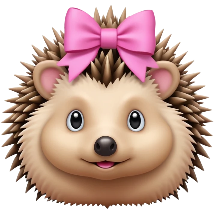 hedgehog with a pink bow emoji