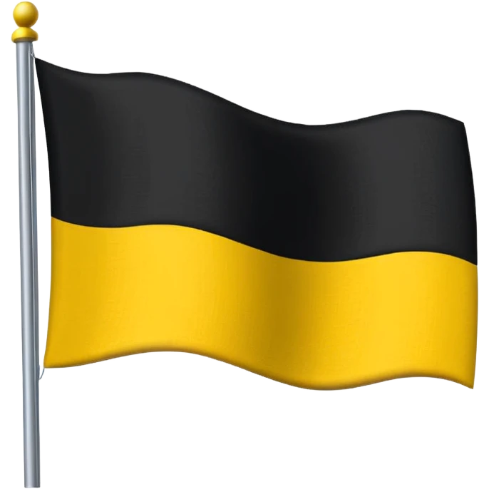 Flag tricolour up to down black yellow and white emoji