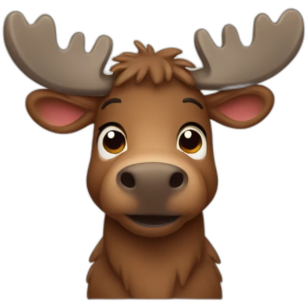 cute moose emoji