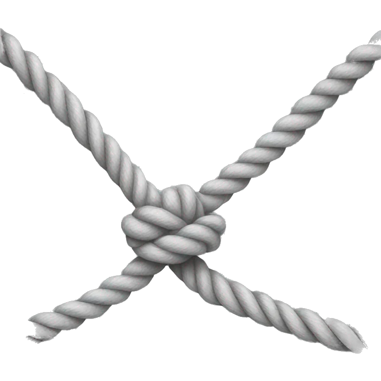 one streched, long, light grey rope  emoji