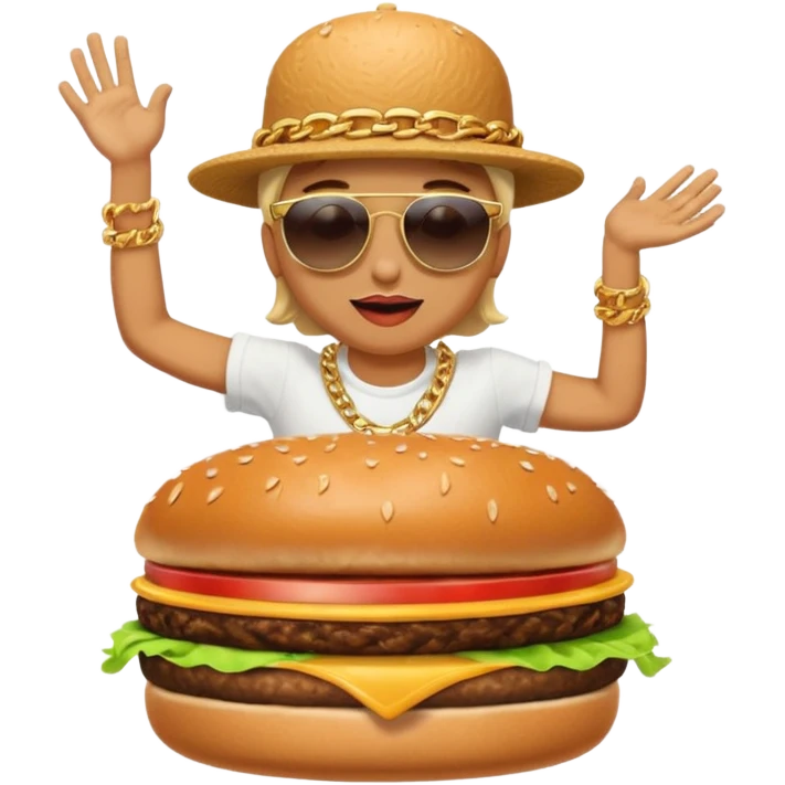  twerking on a burger cuh emoji