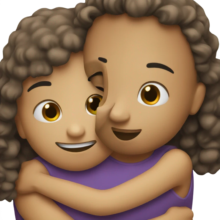 two friends hugging
 emoji