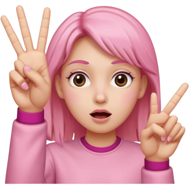 create emoji "🫩✌️" emoji