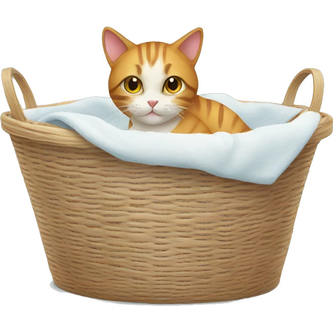 Cat in a laundry basket  emoji