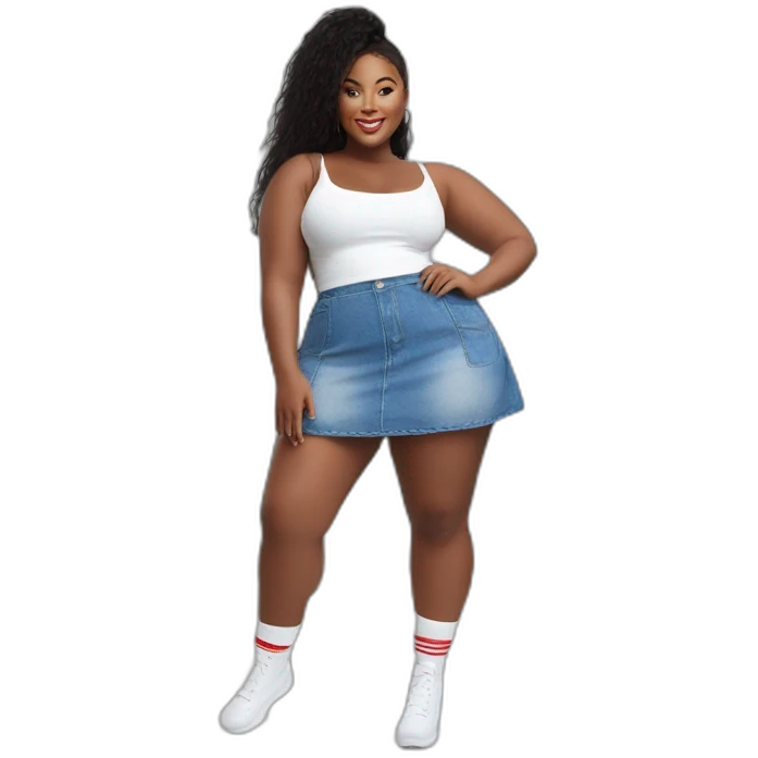 летящая-по-небу-curvy-beauty-in-small-skirt-butt-white-socks emoji