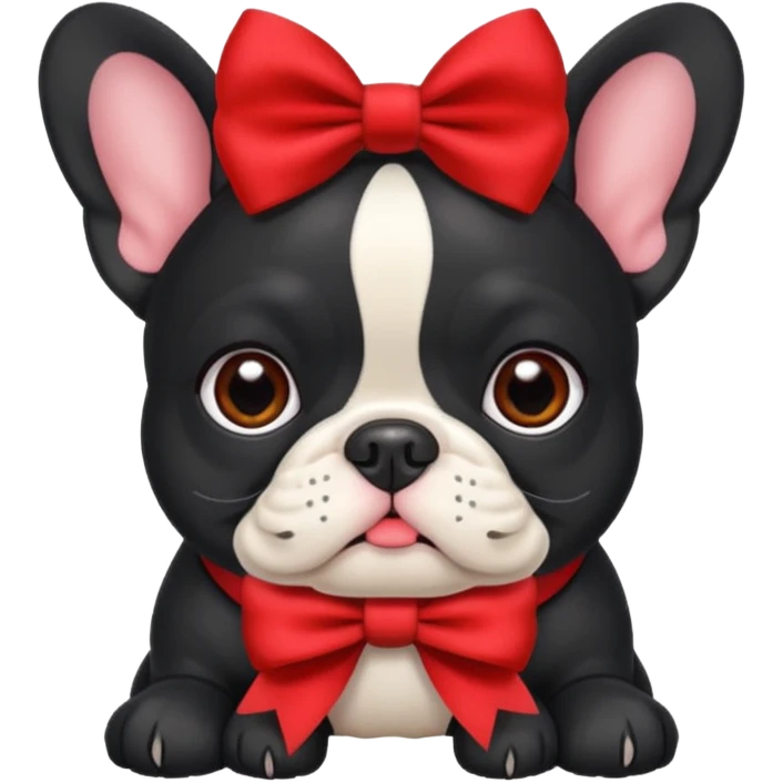 Move it closer No, I meant in black.Make an emoji of a French bulldog and add a bow. emoji