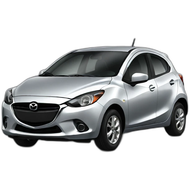 Mazda 2 gray emoji
