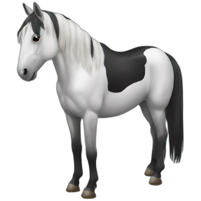 Horses black in the rack emoji