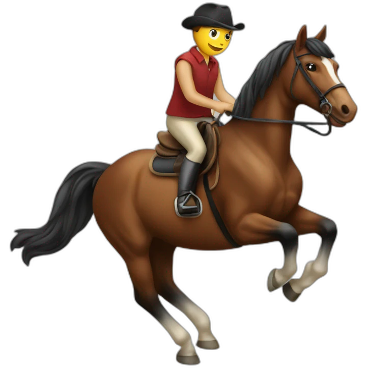 horse riding a horse emoji
