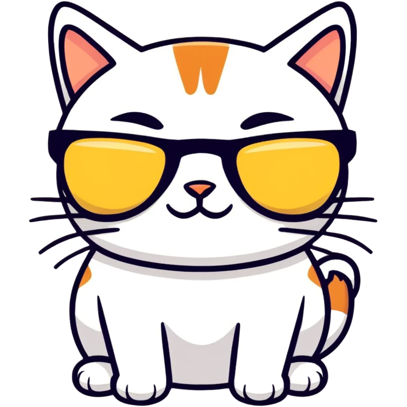 Cat with sunglasses emoji
